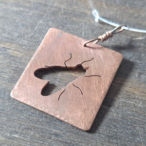 Copper Fly Pendant - Copper Pendant   9082 - handmade by Beth Millner Jewelry