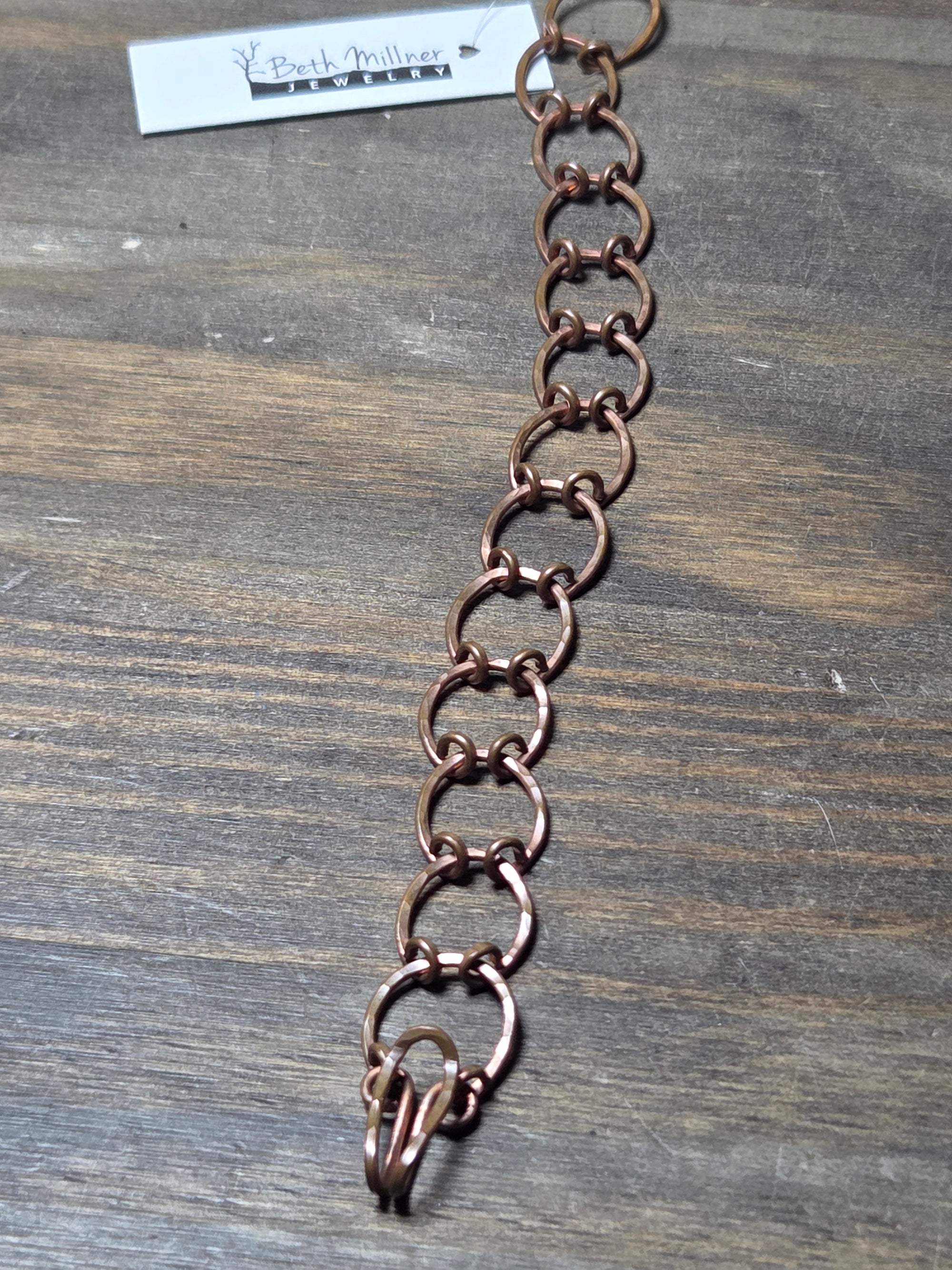 Handmade Copper Chain Bracelet - Chain & Cord   9065 - handmade by Beth Millner Jewelry