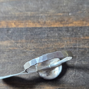 Mini Round Mixed Metal Darkened Earth Single Band Ring Size 9.75 - Wedding Ring   1010 - handmade by Beth Millner Jewelry