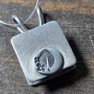 Leaf Locket Pendant - Locket   0165 - handmade by Beth Millner Jewelry