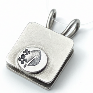 Leaf Locket Pendant - Locket   0165 - handmade by Beth Millner Jewelry