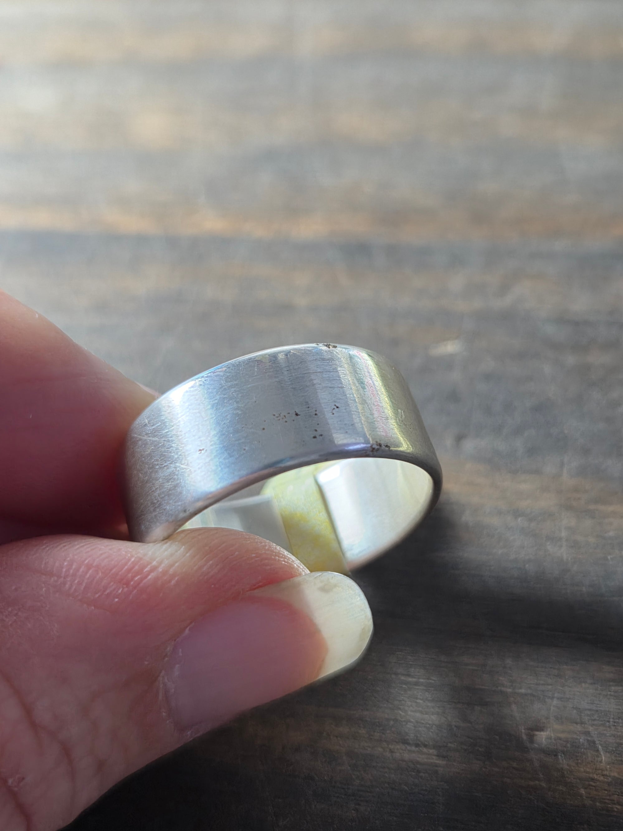 Traditional Wide Sterling Silver Ring Size 12.75 - Wedding Ring   9134 - handmade by Beth Millner Jewelry