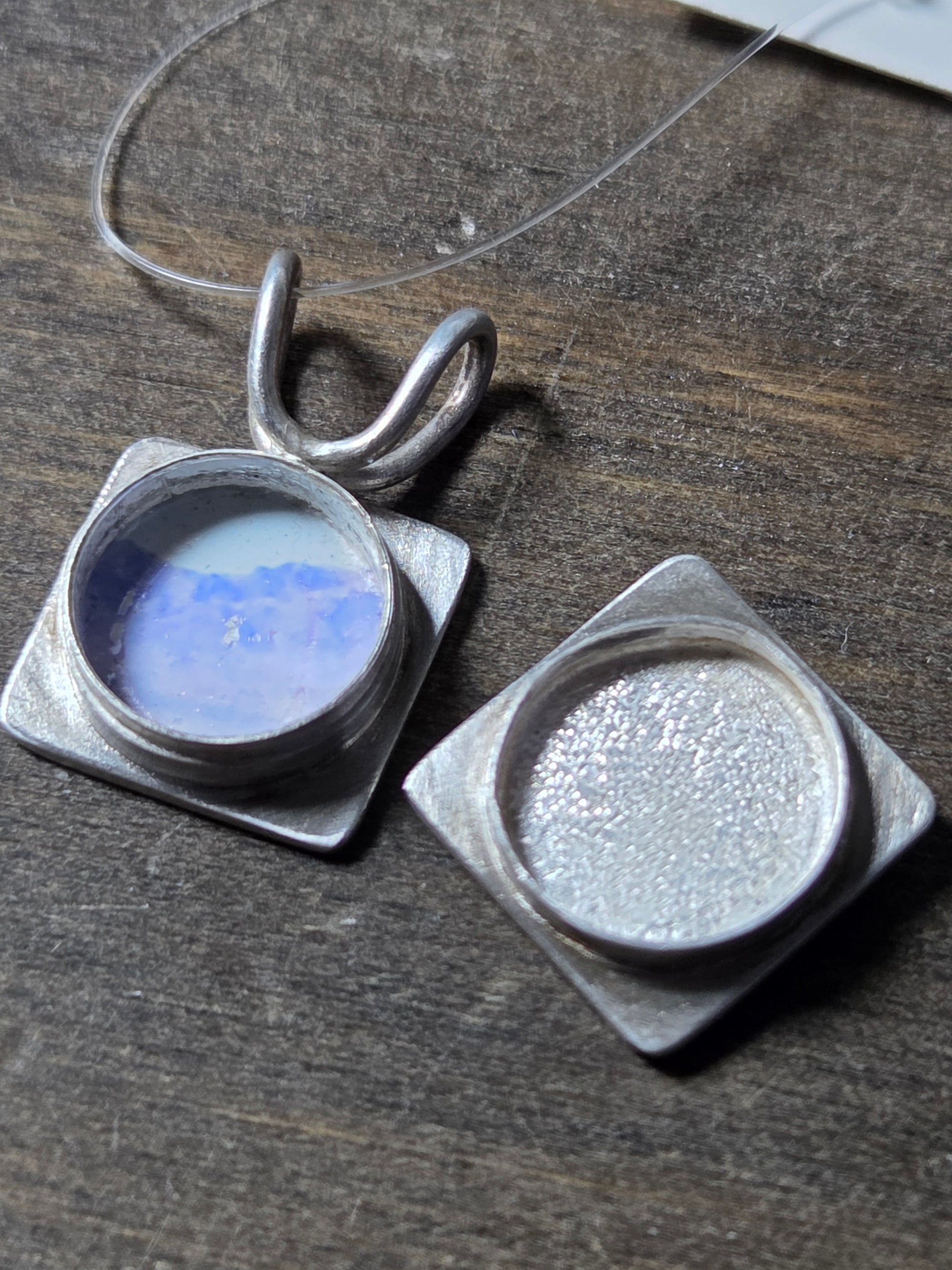 Leaf Locket Pendant - Locket   0165 - handmade by Beth Millner Jewelry