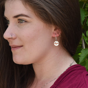 Yooper Roots Earrings - Mixed Metal Earrings   3079 - handmade by Beth Millner Jewelry