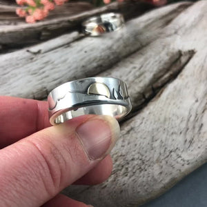 Sunrise Mountain Pines Ring - Wedding Ring  6mm / Select Size  6mm / 4 1262 - handmade by Beth Millner Jewelry