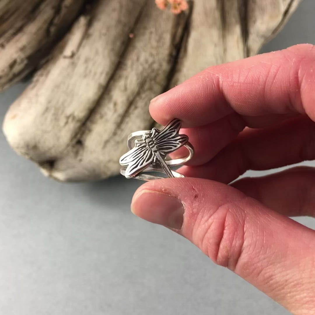 Dragonfly Ring, Ring handmade by Beth Millner Jewelry