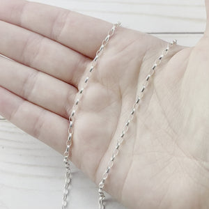 Chain - Adjustable Bright Silver Loopy - Chain & Cord  22