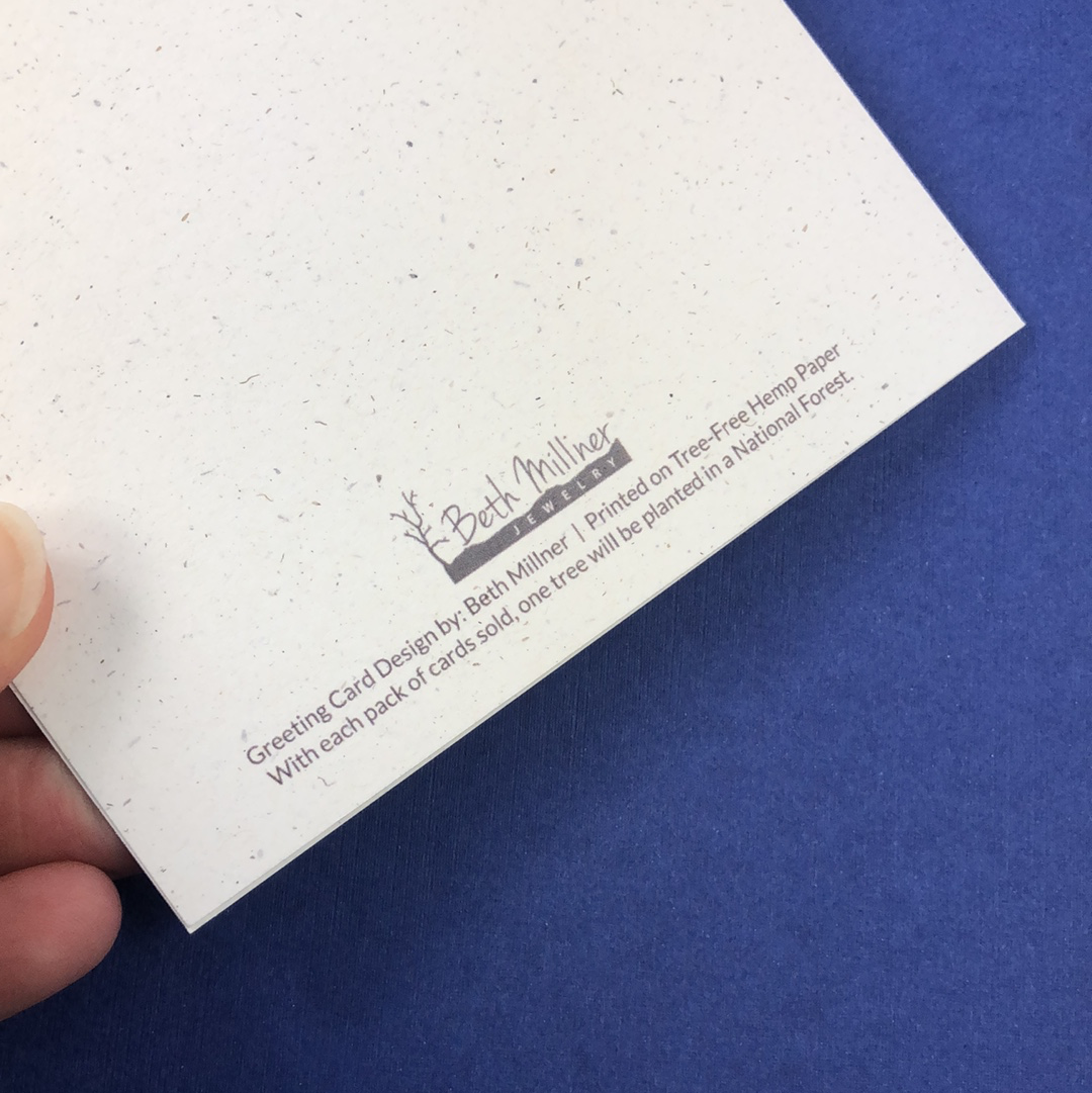 6 Pack - McCarty's Cove Greeting Card - Tree Planted with Purchase - Artisan Goods   5477 - handmade by Beth Millner Jewelry