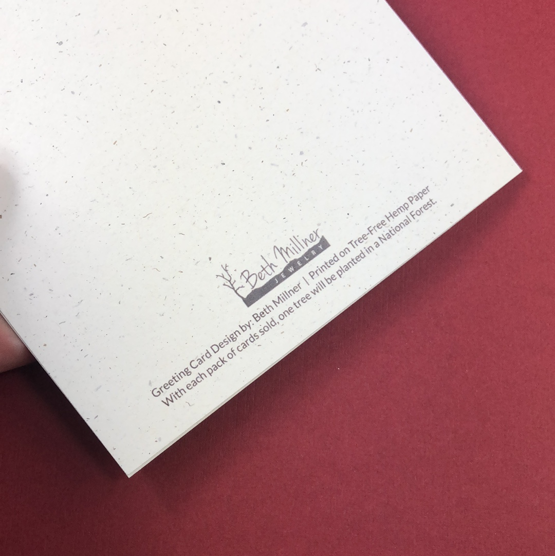 6 Pack - Sunset at Wetmore Landing Greeting Card - Tree Planted with Purchase - Artisan Goods   5467 - handmade by Beth Millner Jewelry