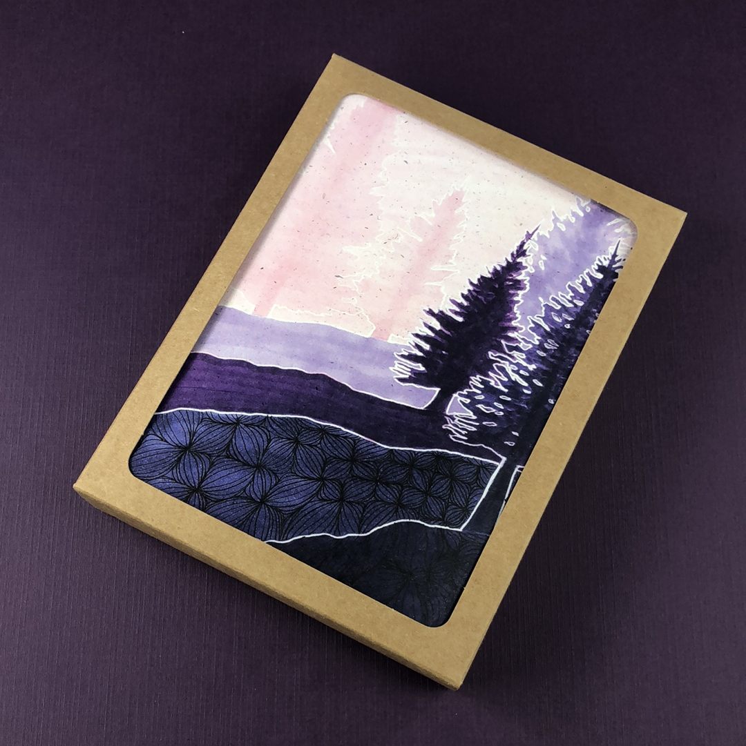 6 Pack Variety - Conifer Forest Greeting Cards - Tree Planted with Purchase - Artisan Goods   5482 - handmade by Beth Millner Jewelry