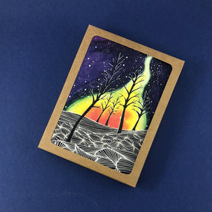 6 Pack Variety - Winter Landscapes Greeting Cards - Tree Planted with Purchase - Artisan Goods   6674 - handmade by Beth Millner Jewelry