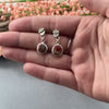 Recycled sterling silver Acorn and Lake Superior Agate earrings by Beth Millner Jewelry
