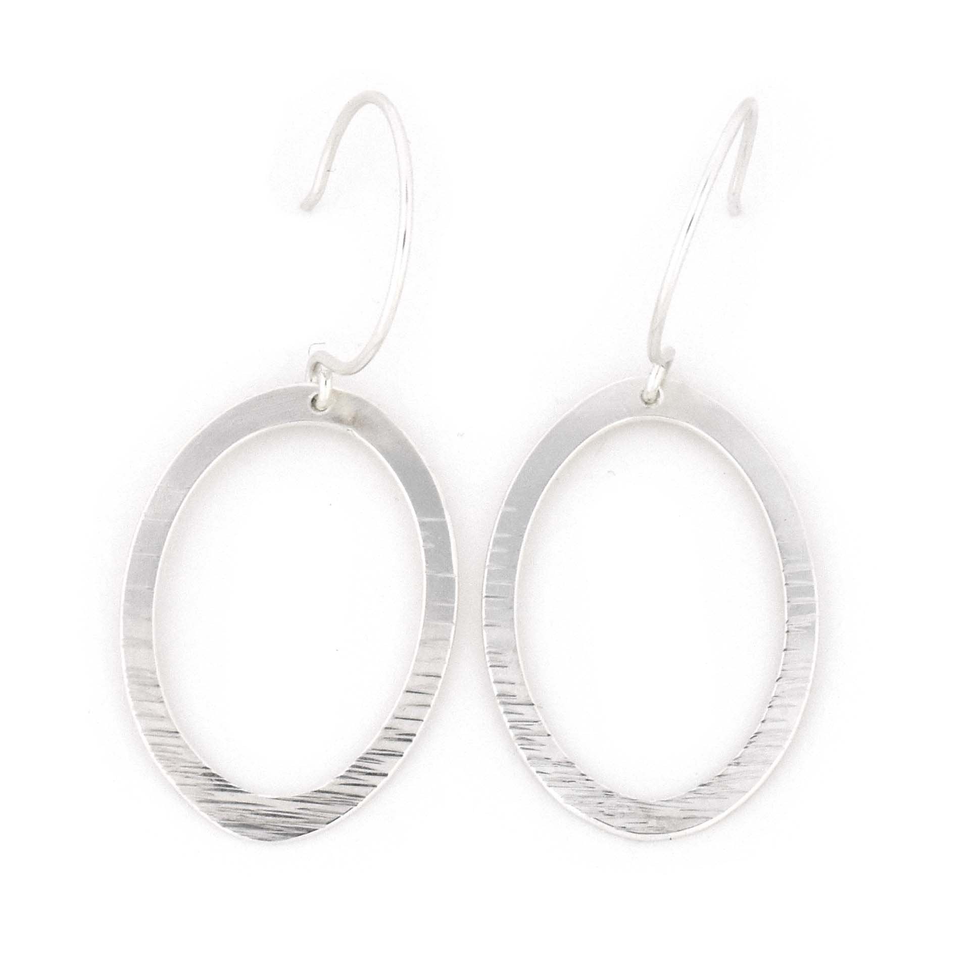 Assorted Textured Sterling Silver Hoop Earrings - Silver Earrings  Radial  Hammered 2742 - handmade by Beth Millner Jewelry