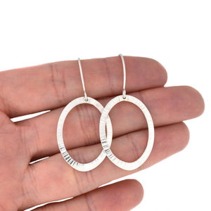 Assorted Textured Sterling Silver Hoop Earrings - Silver Earrings  Radial  Hammered 2742 - handmade by Beth Millner Jewelry