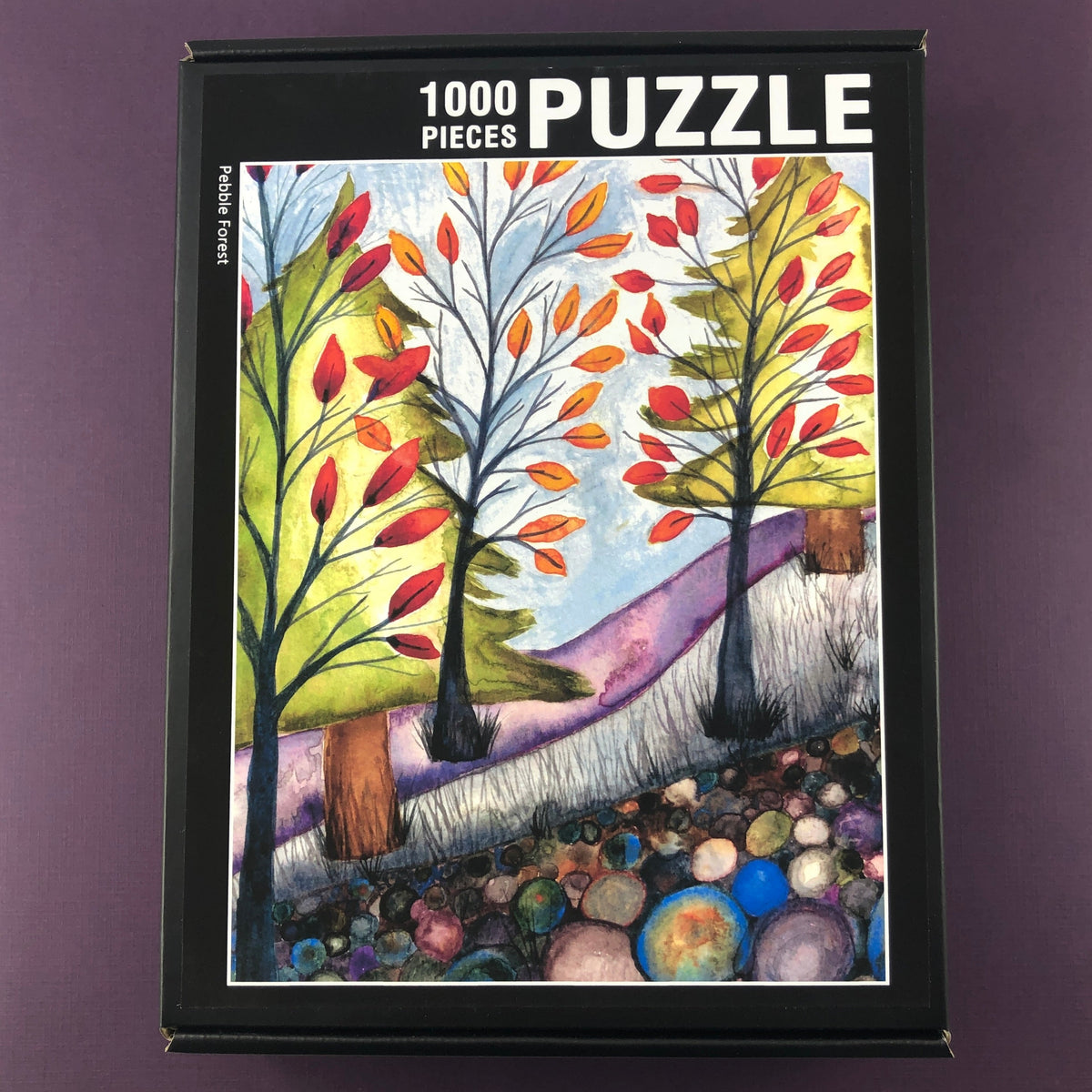 Autumn Pebble Forest 1000 Piece Puzzle - Tree Planted with Purchase - Artisan Goods   6669 - handmade by Beth Millner Jewelry