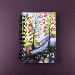 Autumn Pebble Forest Hemp Sketchbook - Tree Planted with Purchase - Artisan Goods   6670 - handmade by Beth Millner Jewelry