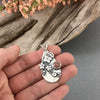 Apple Blossom Agate Wonderland Pendant No. 2, Silver Pendant handmade by Beth Millner Jewelry