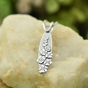 Blooming Gladiolus Pendant - Silver Pendant   7066 - handmade by Beth Millner Jewelry