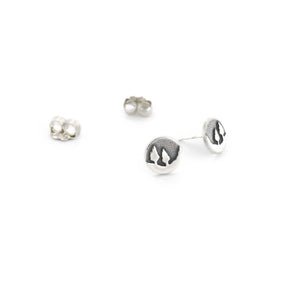Conifer Couple Post Earrings - Silver Earrings   5135 - handmade by Beth Millner Jewelry