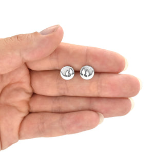Conifer Couple Post Earrings - Silver Earrings   5135 - handmade by Beth Millner Jewelry