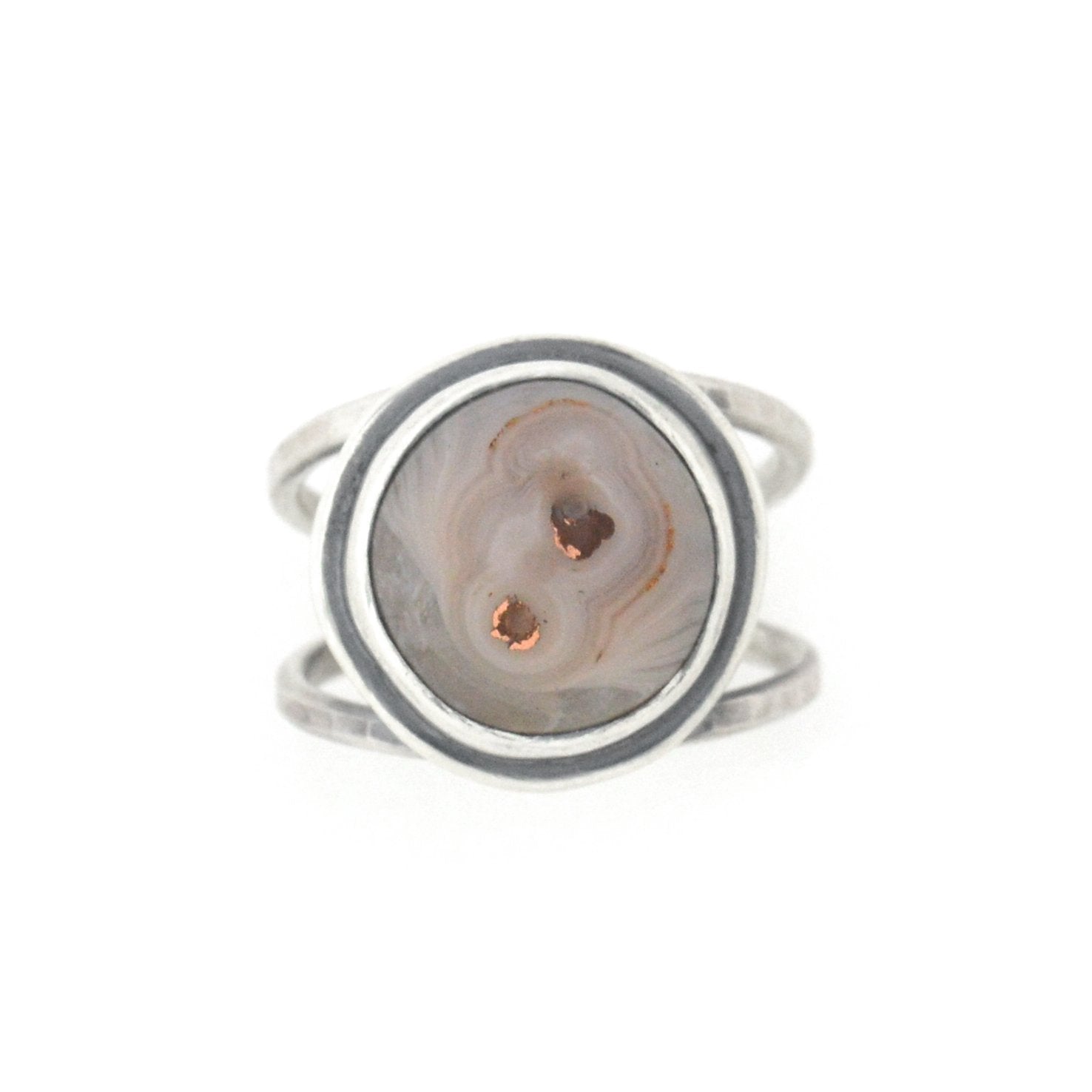 Copper Lake Superior Agate Ring - Size 7.5 - Ring   3803 - handmade by Beth Millner Jewelry