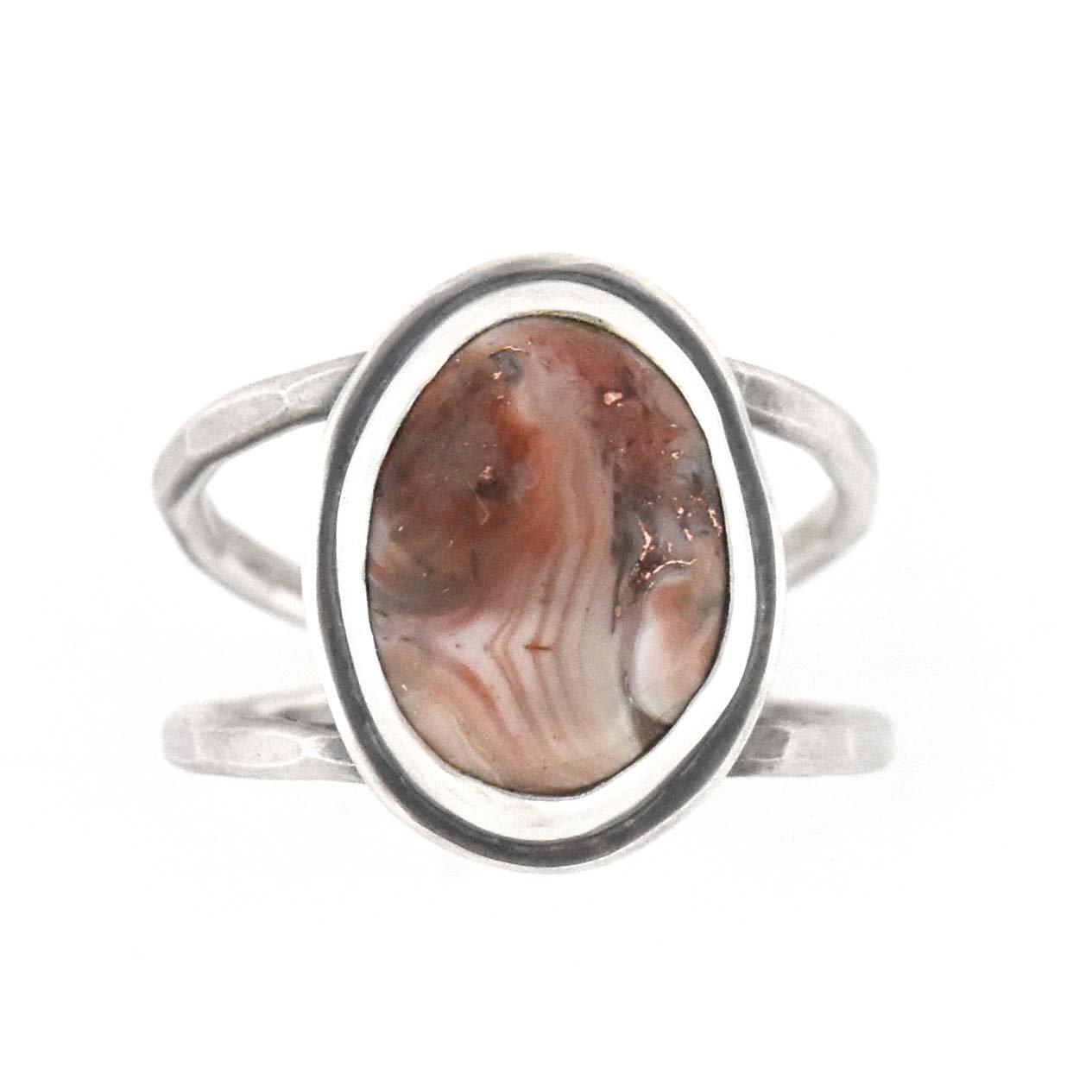 Copper Lake Superior Agate Ring - Size 7.75 - Ring   5696 - handmade by Beth Millner Jewelry