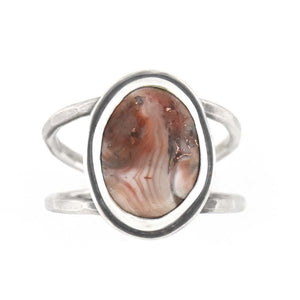 Copper Lake Superior Agate Ring - Size 7.75 - Ring   5696 - handmade by Beth Millner Jewelry