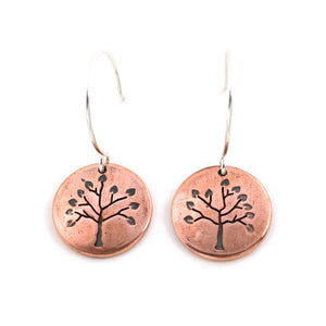 Copper Summer Tree Earrings - Copper Earrings   1463 - handmade by Beth Millner Jewelry