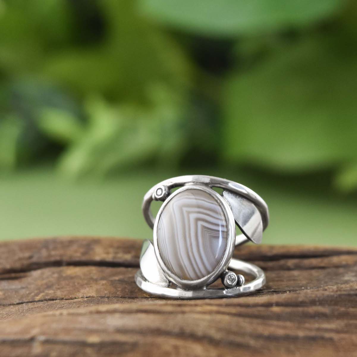 Dewdrop Forest Ring - Size 8.25 - Ring   3459 - handmade by Beth Millner Jewelry