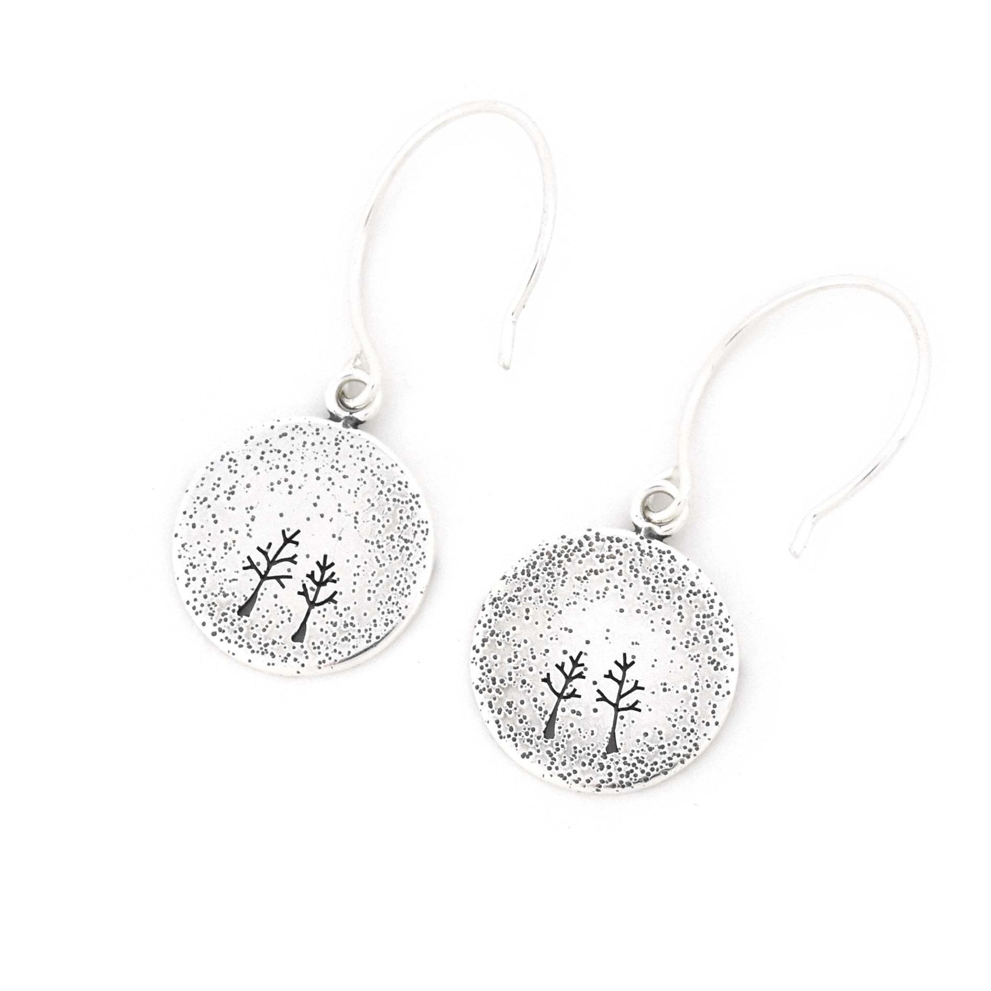 Eben Ice Caves Earrings - Silver Earrings   5669 - handmade by Beth Millner Jewelry