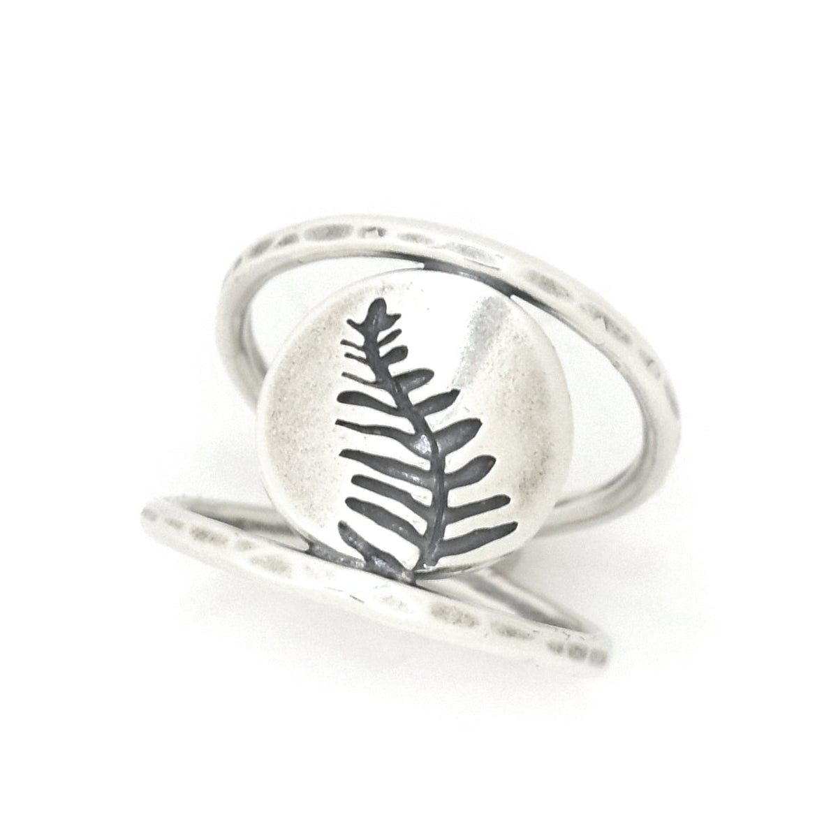 Fern Frond Double Band Ring - Ring Select Size 4 6976 - handmade by Beth Millner Jewelry