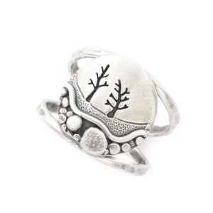 Frosted Pebble Trail Ring - Ring  Select Size  6 3613 - handmade by Beth Millner Jewelry