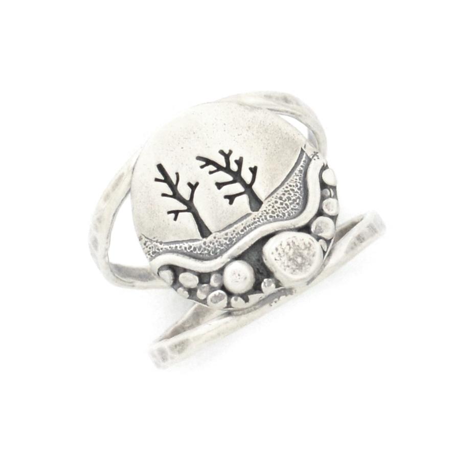 Frosted Pebble Trail Ring - Ring  Select Size  6 3613 - handmade by Beth Millner Jewelry