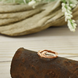 Gold Birch Branch Ring - your choice of gold - Wedding Ring  18K Palladium White Gold  14K Rose Gold 6356 - handmade by Beth Millner Jewelry