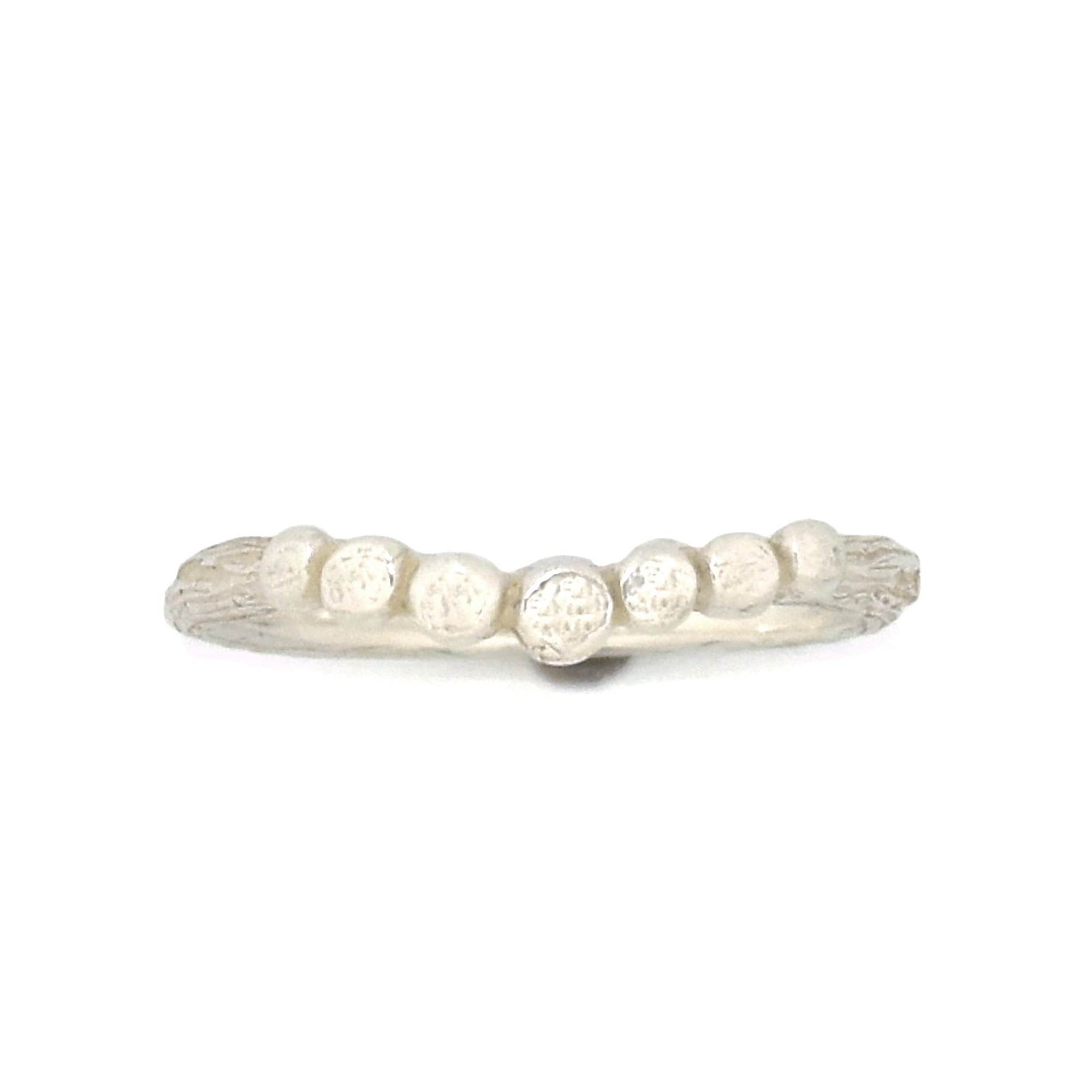 Gold Curved Pebble Twig Ring - your choice of gold & optional diamonds - Wedding Ring  18K Palladium White Gold / No diamonds  18K Palladium White Gold / 1 Diamond 6342 - handmade by Beth Millner Jewelry