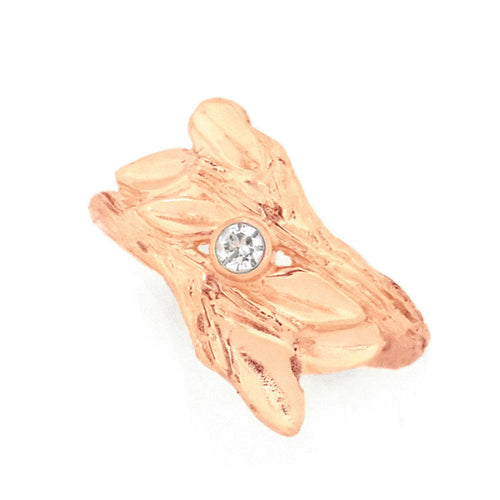 Gold Entwined Branches Twig Ring - your choice of gold & stone