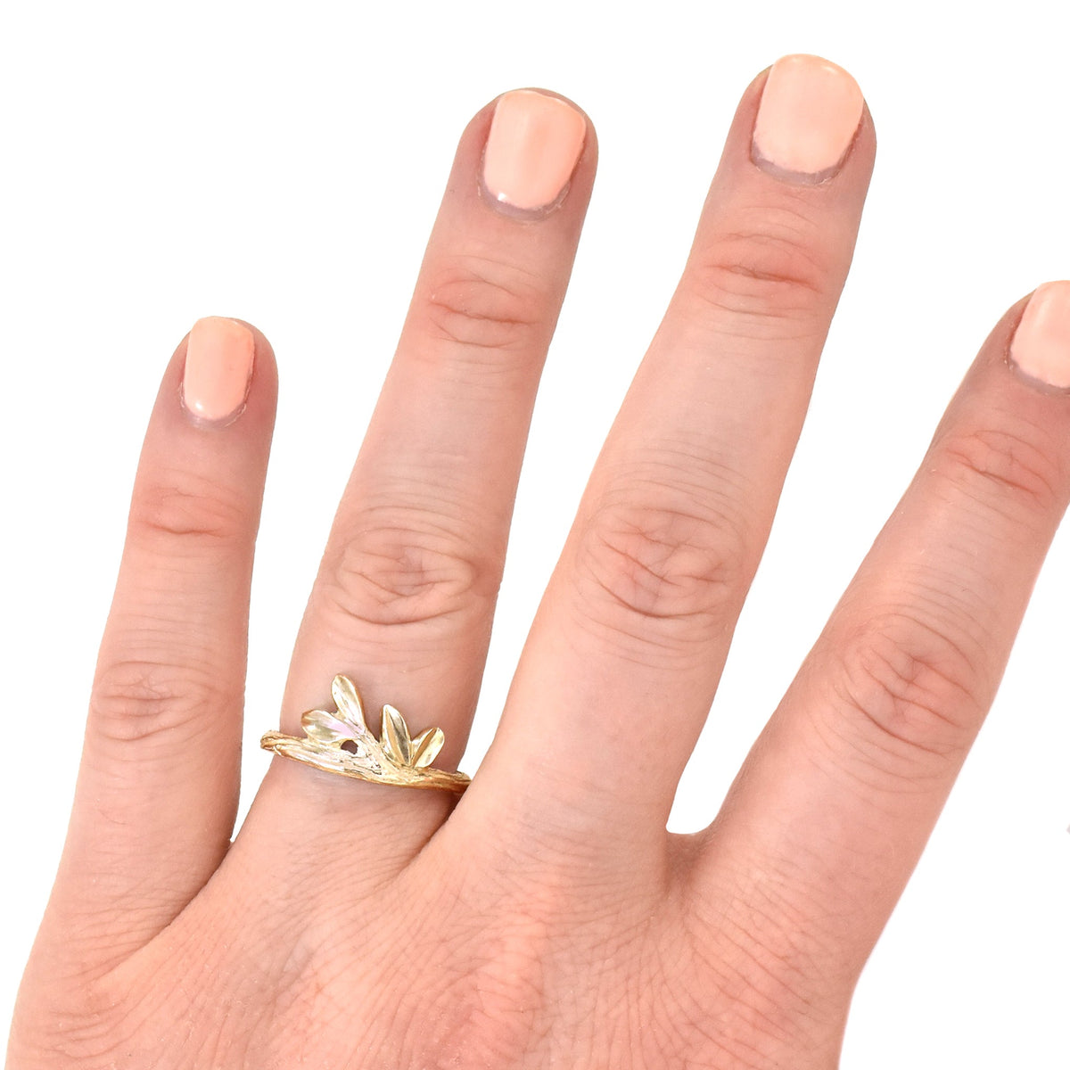 Gold Growing Love Twig Ring - your choice of gold - Wedding Ring 14K Yellow Gold 18K Palladium White Gold 6355 - handmade by Beth Millner Jewelry