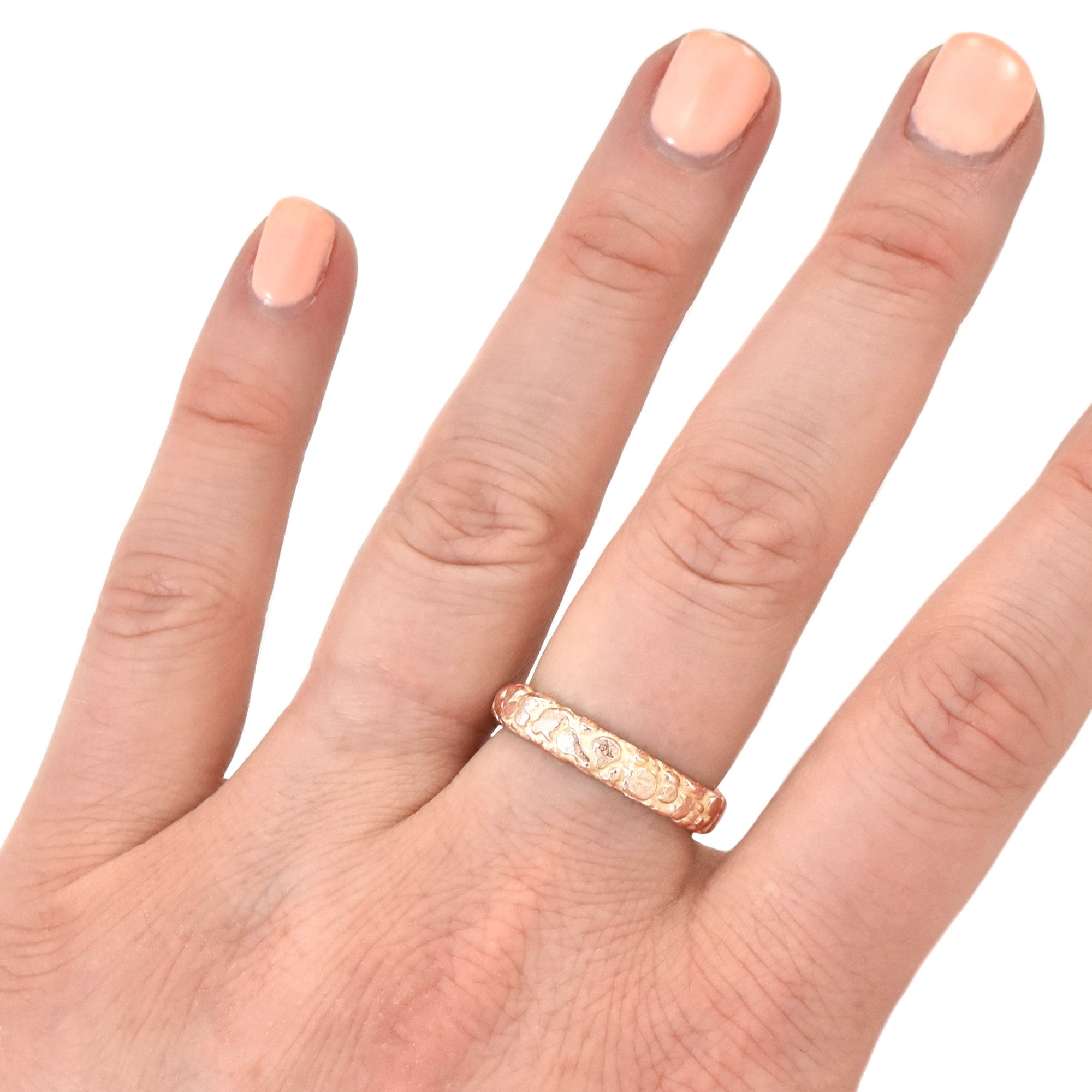 Gold Pebble Beach Ring - your choice of gold - Wedding Ring  18K Palladium White Gold  14K Rose Gold 6365 - handmade by Beth Millner Jewelry