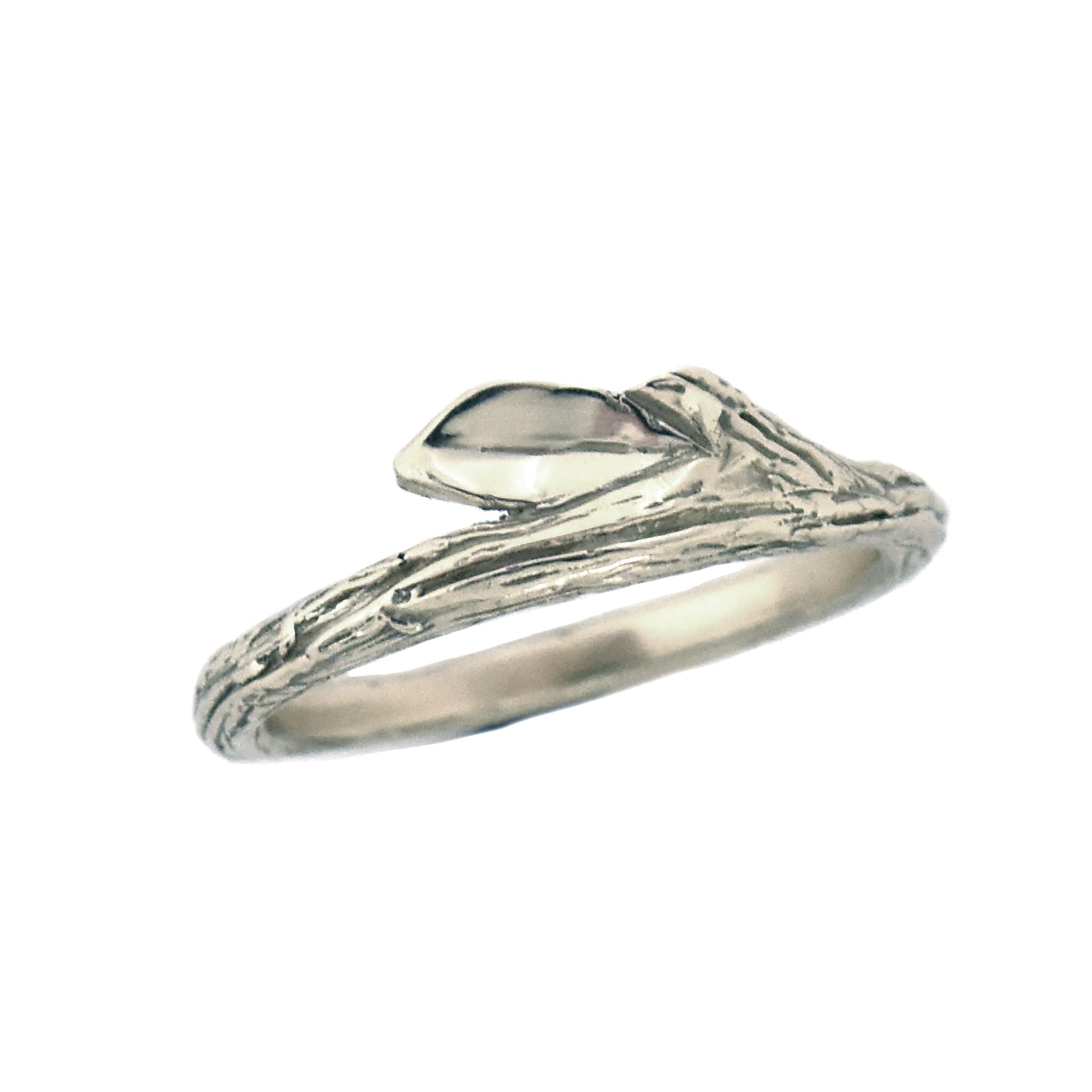 Gold Summer Twig Ring - your choice of gold - Wedding Ring 18K Palladium White Gold 14K Yellow Gold 3905 - handmade by Beth Millner Jewelry