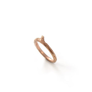 Gold Twig Branch Ring - your choice of gold - Wedding Ring  18K Palladium White Gold  14K Rose Gold 2570 - handmade by Beth Millner Jewelry