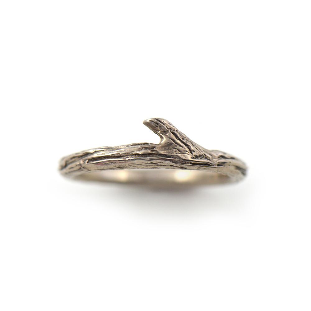Gold Twig Branch Ring - your choice of gold - Wedding Ring  18K Palladium White Gold  14K Rose Gold 2570 - handmade by Beth Millner Jewelry
