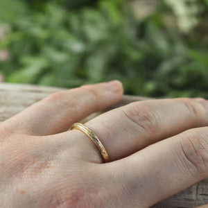 Gold Twig Ring - your choice of gold - Wedding Ring  18K Palladium White Gold  14K Rose Gold 3917 - handmade by Beth Millner Jewelry