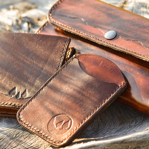 Handcrafted Leather ID Holder - Tree Planted with Purchase - Artisan Goods   4168 - handmade by Beth Millner Jewelry