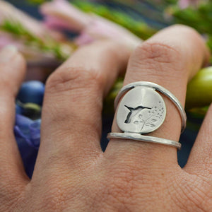 Hummingbird Garden Ring - Ring  Select Size  4 3696 - handmade by Beth Millner Jewelry