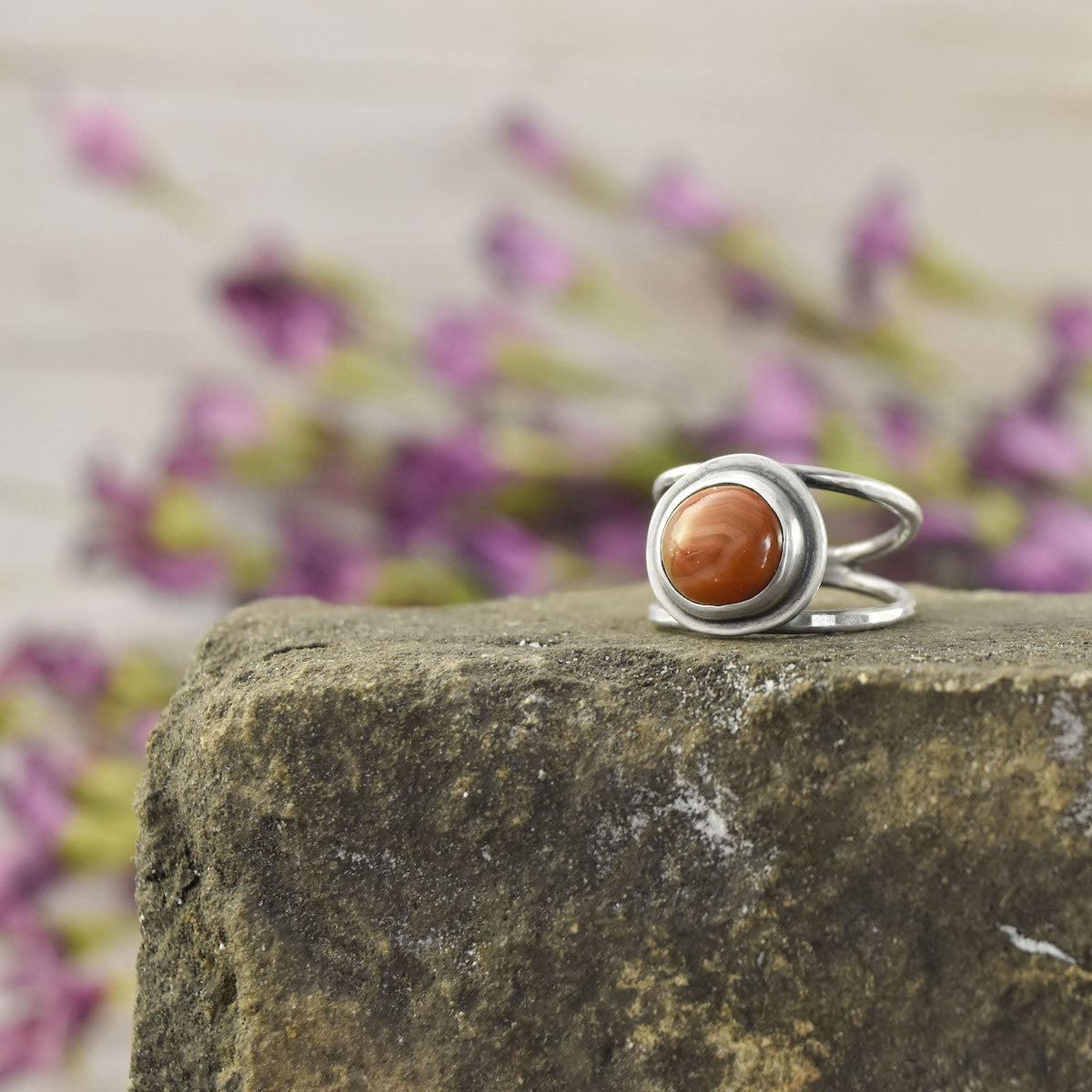 Lake Superior Agate Ring - Size 7.25 - Ring   5754 - handmade by Beth Millner Jewelry