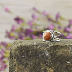 Lake Superior Agate Ring - Size 7.25 - Ring   5754 - handmade by Beth Millner Jewelry