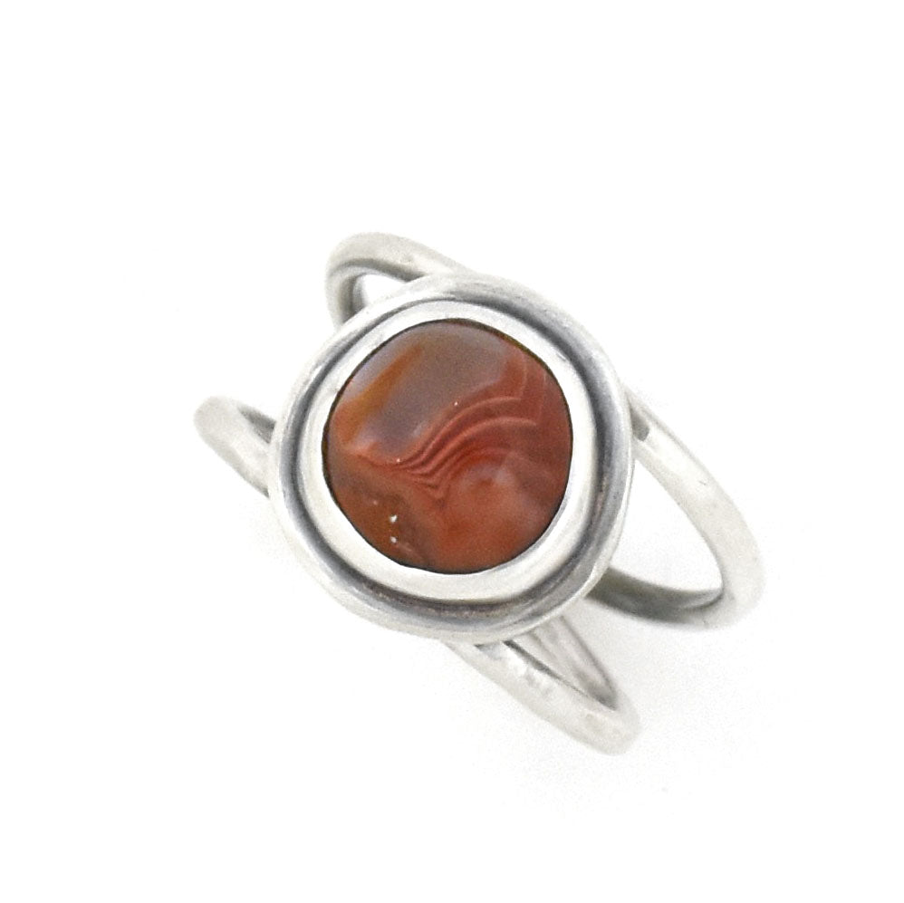 Lake Superior Agate Ring - Size 7.5 - Ring   5753 - handmade by Beth Millner Jewelry