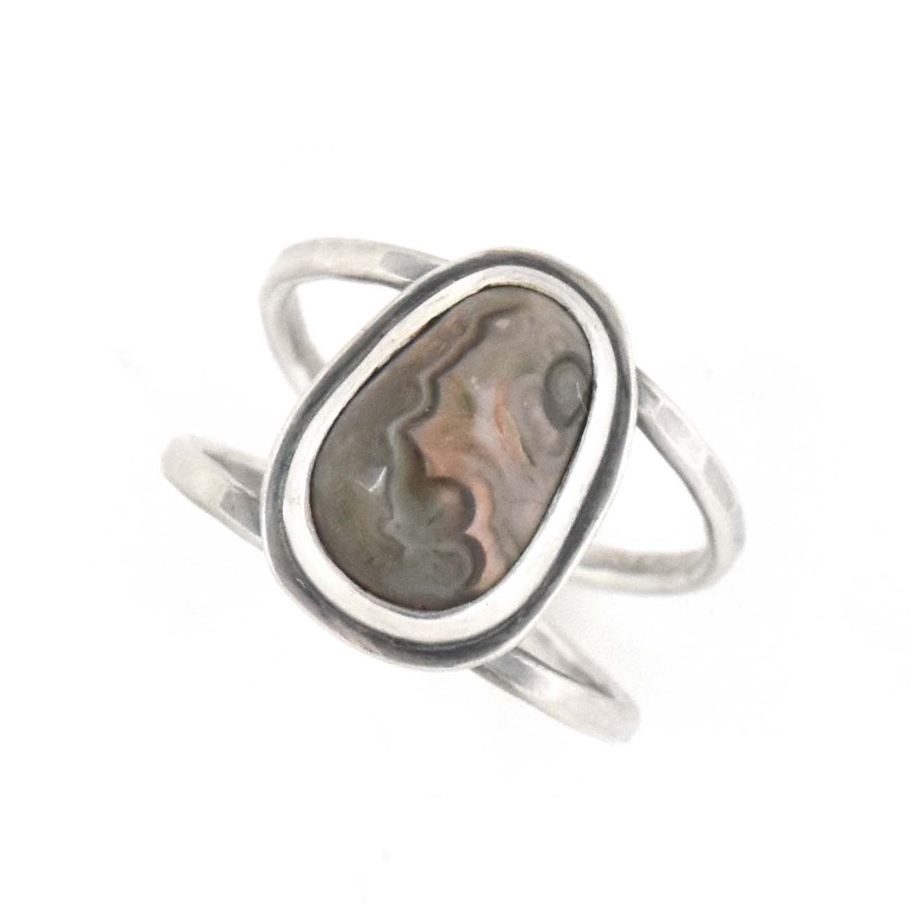 Lake Superior Agate Ring - Size 8.5 - Ring   5688 - handmade by Beth Millner Jewelry