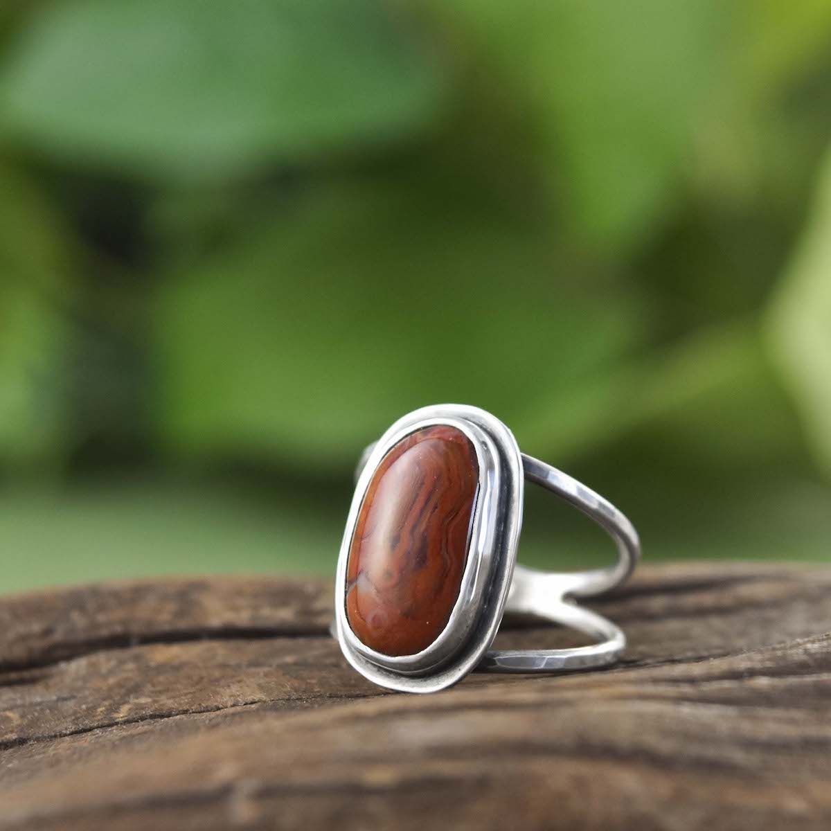 Marquette Lake Superior Agate Ring - Size 8.5 - Ring   3867 - handmade by Beth Millner Jewelry
