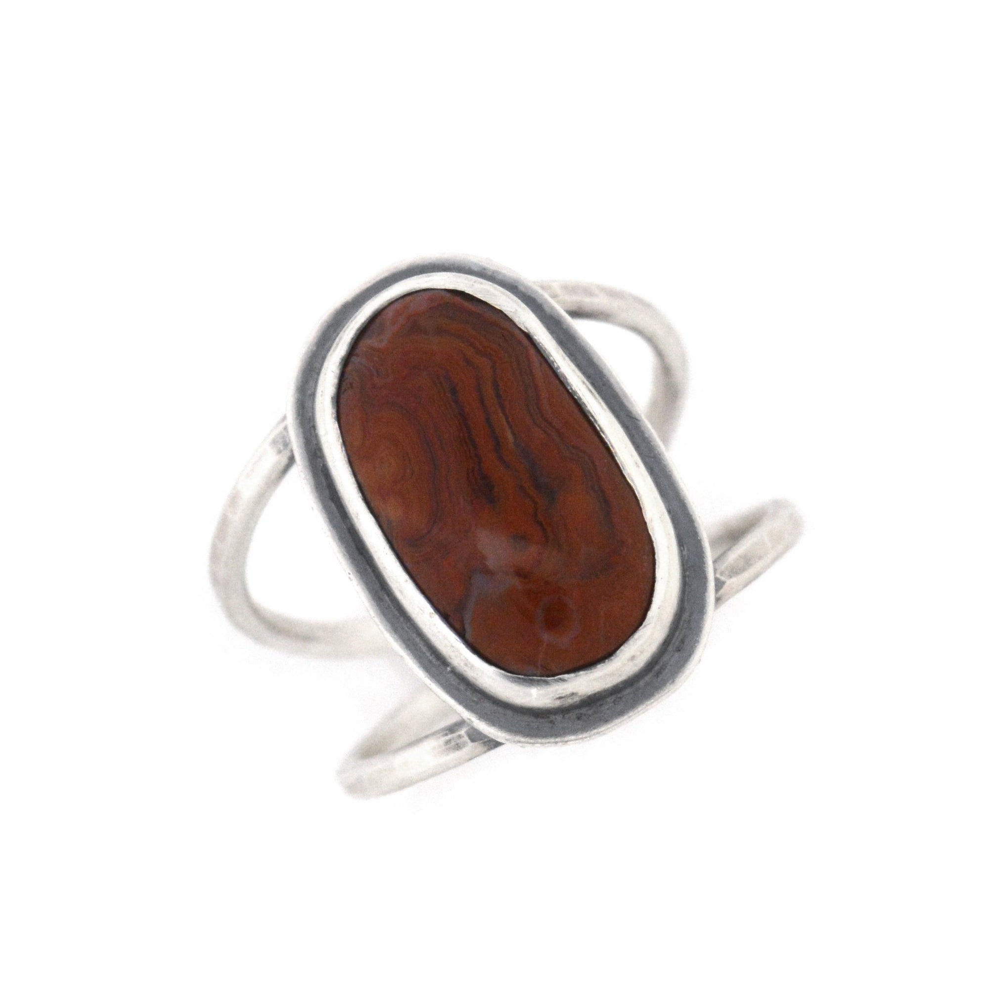 Marquette Lake Superior Agate Ring - Size 8.5 - Ring   3867 - handmade by Beth Millner Jewelry